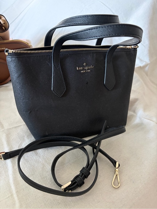 kate spade Handbags - kate spade Black Leather Crossbody Tote with Gold Hardware
